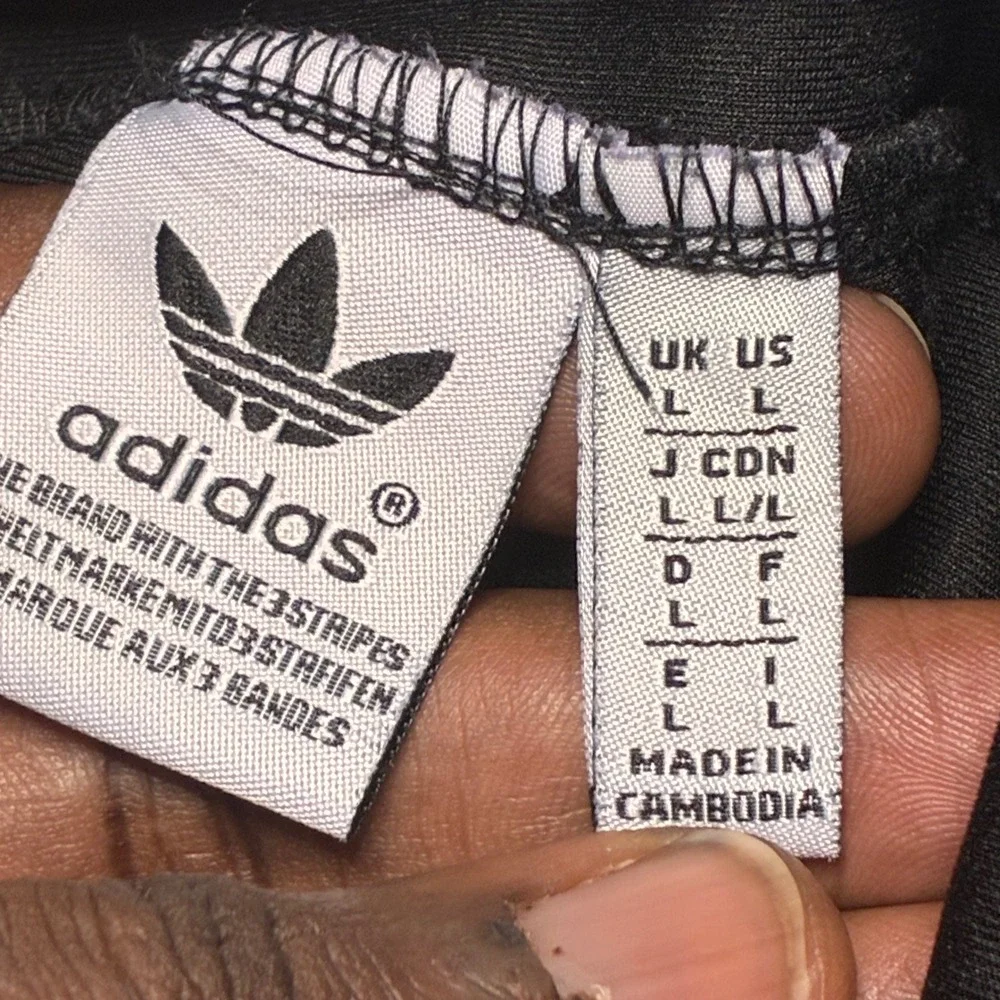 Adidas Originals Shorts Mens Large Black Excellent Trefoil 3-Stripe Athletic